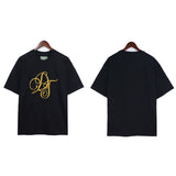 Denim Tears T Shirts Kapok Logo Badge Embroidered Short Sleeve T-shirt