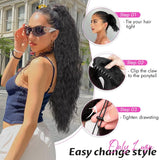Women's Wigs High Temperature Silk Water Ripple Long Curly Hair Ponytail Hair Extensions Ponytail