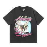 Hellstar T Shirt Washing Water Black Series Printed Short Sleeve T-Shirt
