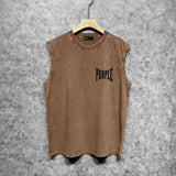 Purple Brand Distressed Tank T Shirts Distressed Sleeveless T-shirt Vest