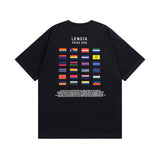 Men T-shirts Spring and Summer Paris Printed Short Sleeve T-Shirt Loose Casual