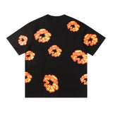 Denim Tears T Shirt ShortsFlame Short Sleeve T-shirt Sports Casual Shorts Suit (Options need to be purchased separately)