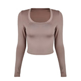 Women Tops Fashion Breathable Long Sleeves Top (ZJ0415)