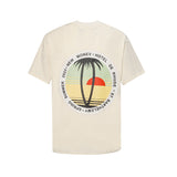 Rhude T Shirt Sunset Coconut Alphabet Print Short Sleeve T-Shirt