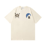 Rhude T Shir Sunset Snow Mountain Print Short Sleeve T-Shirt