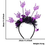 Halloween headband Halloween Headband – Pumpkin, Spider & Radiant Feather Design