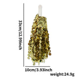 Themed Party Supplies Cheer Pom Pom with Stick Handle – Shiny Metallic Ball for Sports Events