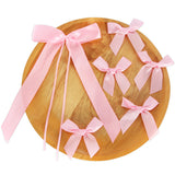 Themed Party Supplies Multicolor Polyester Bow Latte Wedding Birthday Party Decoration Pink Black Handmade Bow Pendant