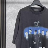 Men T-shirts Summer Paris German Chariot Band Short Sleeve T-Shirt Crew Neck Casual