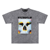 Purple Brand Distressed T Shirts Short Sleeve