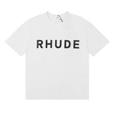 Rhude T Shirt Letter Logo Printed Short Sleeve T-Shirt