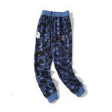 Bathing Ape Pants Autumn Camouflage Blue Casual Pants