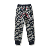 Bathing Ape Pants Autumn Camouflage Shark Tether Tie Casual Pants Sweatpants