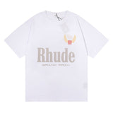 Rhude T Shirt Letter Print Short Sleeve T-Shirt