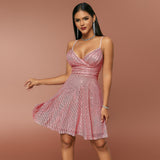 Women Dresses Sexy Sequin Sling Dress (Hwfs0410)