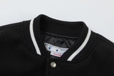 Off White Jacket Spring and Autumn OW Cartoon Bird Pattern Baseball Jacket Jacket
