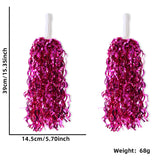 Themed Party Supplies Cheerleading Pom Poms – Shiny Curved Blade with Long Straight Handle