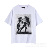 Purple Brand T ShirtsPurple Micro Label Letter Pattern Printed Short Sleeve T-Shirt