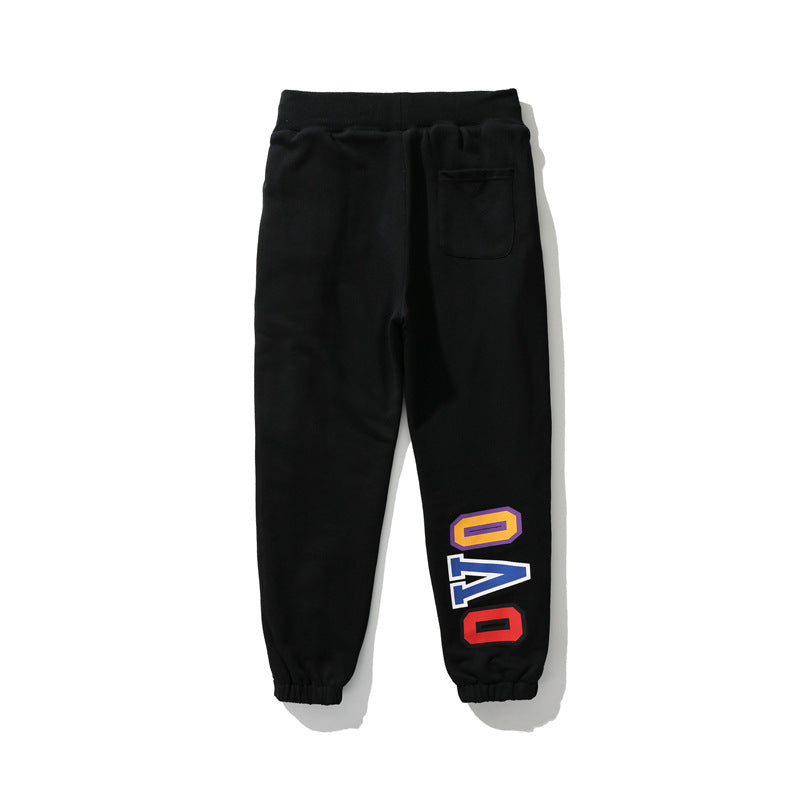 Bathing Ape Pant joint shark camouflage print double-sided sweatpants casual pants