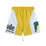 Rhude Shorts Sunset Letter Print Casual Sports Shorts Beach Shorts