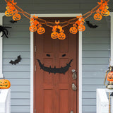 Halloween flag hanging ornaments Halloween Honeycomb Banner – Spider, Bat & Hollow Ghost Pumpkin Decorations