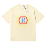 Rhude T Shirt Micro Label Wheat Ear Letter Print Short Sleeve T-Shirt