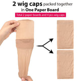 Wig Lace Hair Net - HD Transparent Invisible Elastic Mesh Cap (2-Pack)