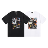 Purple Brand T Shirts Purple Micro Label Letter Pattern Printed Short Sleeve T-Shirt