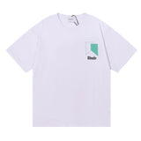 Rhude T Shirt Micro Standard Geometric Square Color Matching Printed Short Sleeve T-Shirt