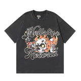 Hellstar T Shirt Washing Water Black Series Printed Short Sleeve T-Shirt