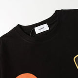 Rhude T Shirt Striped Sunset Snow Mountain Print Short Sleeve T-Shirt