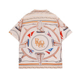 Rhude T Shirt Casual Short Sleeve Shirt Men's and Women's Shorts Shirt