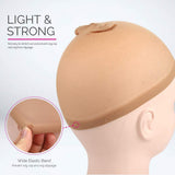 Wig Lace Hair Net - HD Transparent Invisible Elastic Mesh Cap (2-Pack)