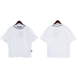 Palm Angels T Shirts Collar Letter Print Short Sleeve T-Shirt