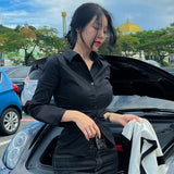 Women Sun Protection Shirt Temperament Slim-Fit Cardigan Shirt