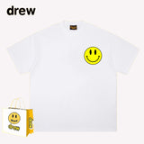 Drew T Shirts Smiley Face Print Short Sleeve Loose