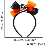 Halloween headband Halloween headgear black orange purple bow headband