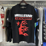 Hellstar T ShirtSports Family Print Casual Short Sleeve T-Shirt