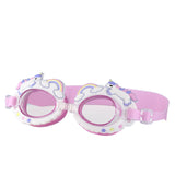 Swimming Goggles Rainbow Horse Cartoon Goggles Swimming Cap 2-piece Set