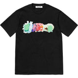 Men T-shirts WATERCOLOR TEE watercolor ink short-sleeved T-shirts loose and casual