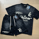 Hellstar T Shirts & Shorts Summer Loose Wash Short Sleeve T-Shirt