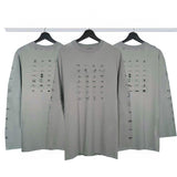Men T-shirts Paris Pattern Long Sleeve T-Shirt Loose Casual