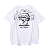 Bathing Ape T Shirt Summer, Ape Man Headphone Letter Print, Short Sleeve T-Shirt