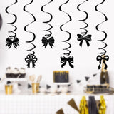 Themed Party Supplies Coquette Theme Bow Swirl Hanging Decorations – Birthday Party Decor