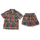 Rhude T Shirt Cartoon Graffiti Letter Casual Short Sleeve Shirt Shorts