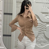 Women Sun Protection Shirt Stretch Pleated Shirt