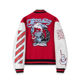 Off White Jacket Spring and Autumn OW Cartoon Scorpion Pattern Baseball Jacket Jacket