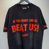 Hellstar T Shirt Beat Us! T-Shirt Washing Printed Short Sleeve T-Shirt