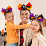 Halloween headband Halloween headgear black orange purple bow headband