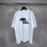 Men T-shirts Paris BB hand-painted graffiti short-sleeved T-shirt loose casual